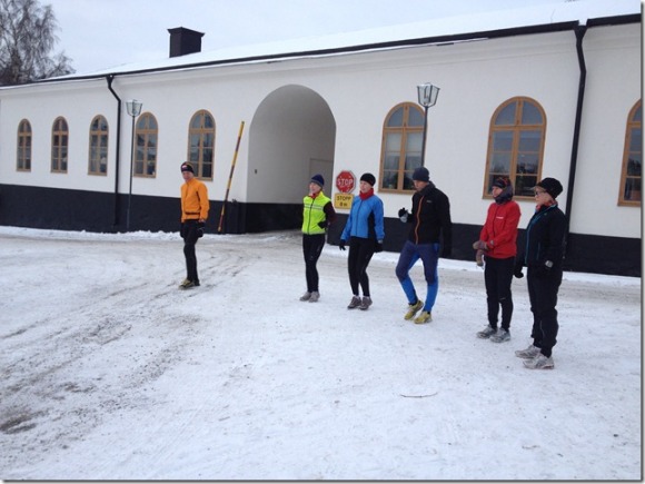 Lite löpskolning vid Karlbergs slott innan vi splittade gruppen och körde långpasset.
