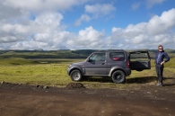 Vår fina lilla jeep som säkert tog oss genom det Isländska landskapet.